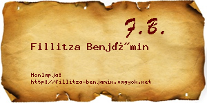 Fillitza Benjámin névjegykártya